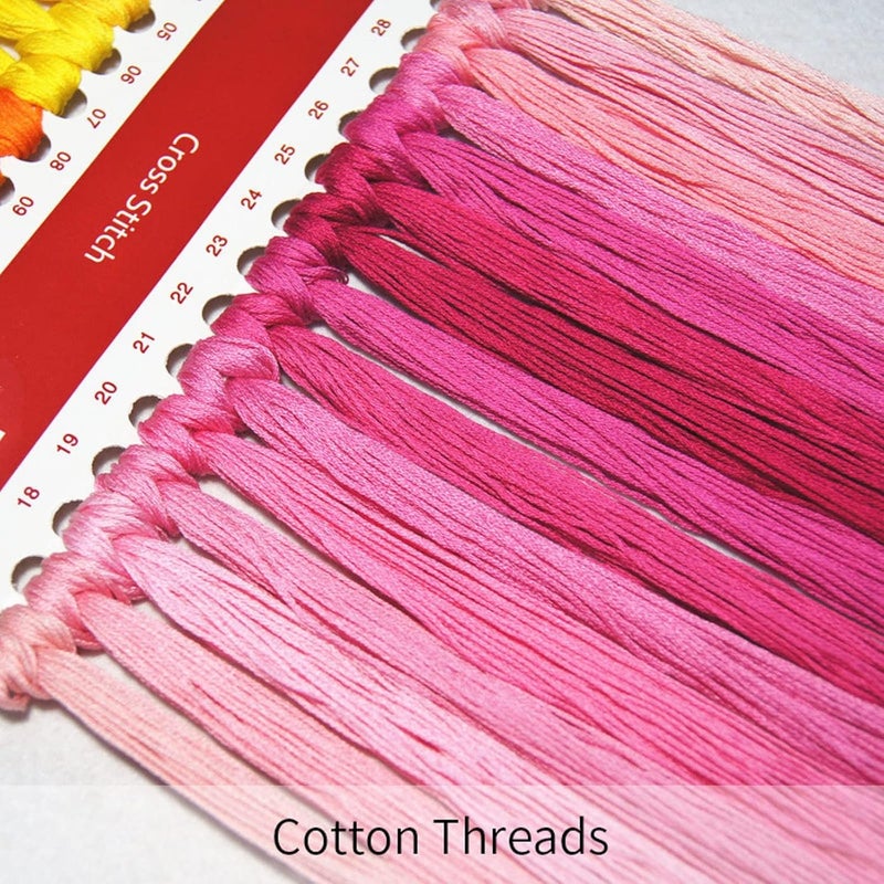 REXING Stamped Cross Stitch Kits Embroidery kit for Beginners Adults Full Range of Embroidery Patterns Starter Kits DIY Printed Cross Stitch Kits Needlepoint Kits 11CT-Colorful Flowers 18x18 inchs - Image 5